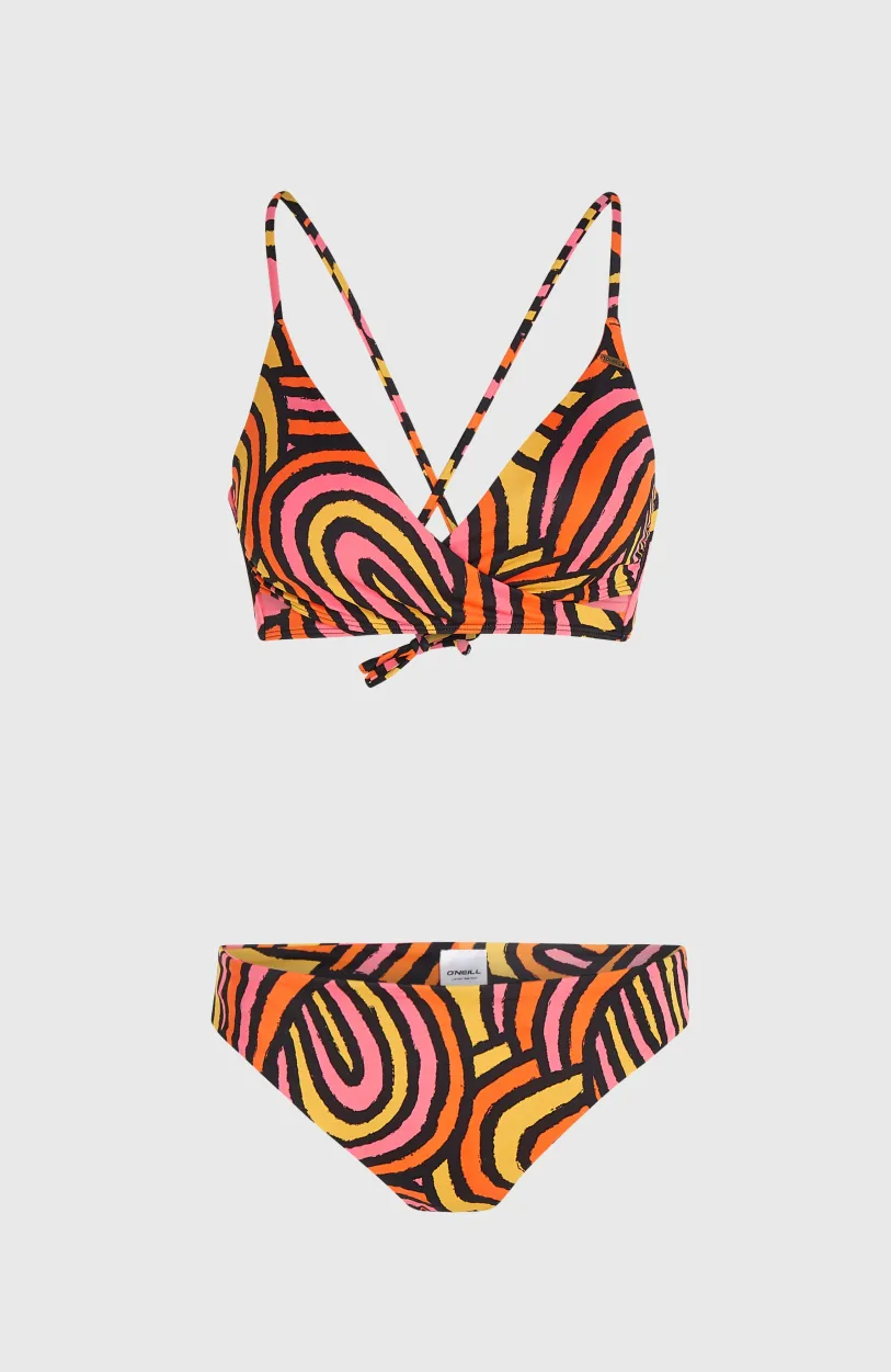 Outlet O’Neill Baay Maoi Bikiniset | Orange Rainbow Stripe