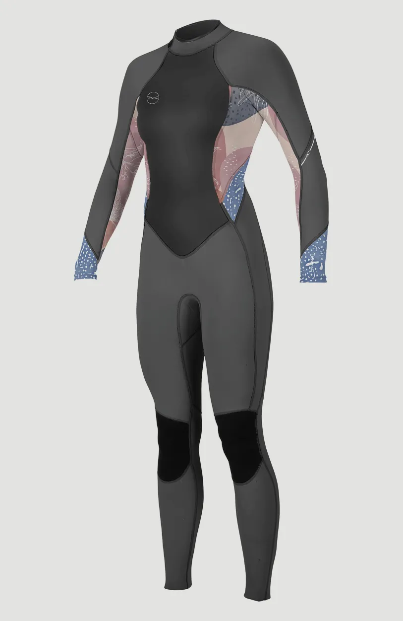 O’Neill Bahia 3/2 Back Zip Full Womens | GRAPHITE/DESERT BLOOM/DRIFT BL