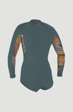 New O’Neill Bahia 2/1mm Front Zip Long Sleeve Spring Wetsuit | SHADE/ARTA GEO/SHADE