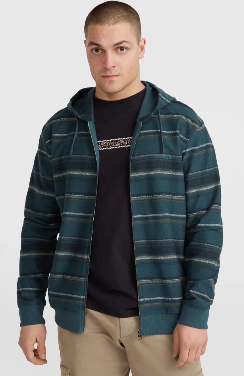 Best O’Neill Bavaro Capuchonvest Met Volledige Rits | Blue Ikat Stripe