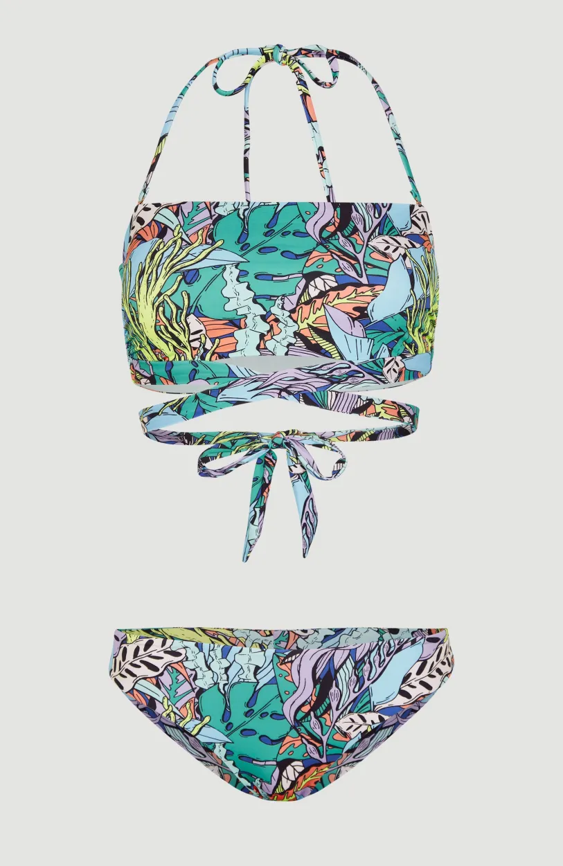 Discount O’Neill Bikini Jen - Maoi Bandeau | Blue Comic Seaweed