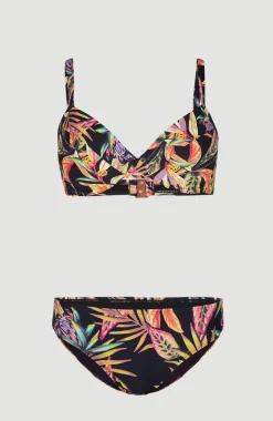 Discount O’Neill Bikini Julia Wb - Rita Moulded Wire | Black Tropical Flower
