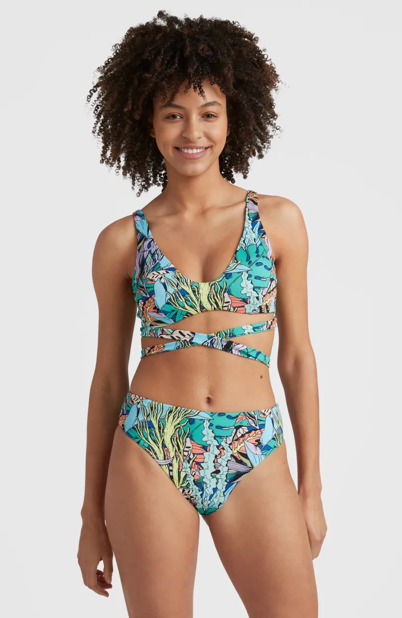 Hot O’Neill Bikini Sofie - Love Longline Triangle | Blue Comic Seaweed