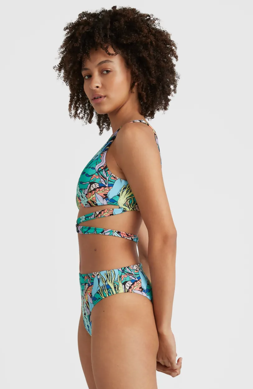 Hot O’Neill Bikini Sofie - Love Longline Triangle | Blue Comic Seaweed