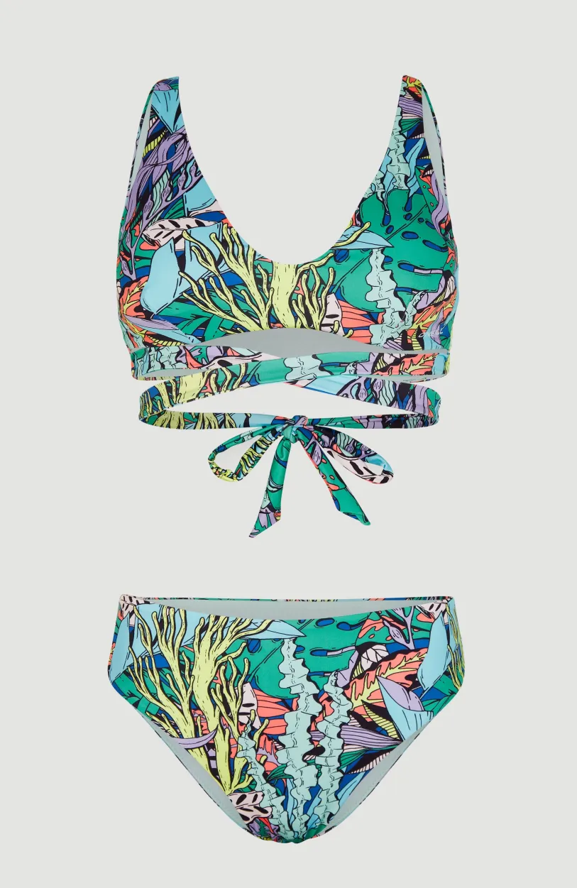 Hot O’Neill Bikini Sofie - Love Longline Triangle | Blue Comic Seaweed