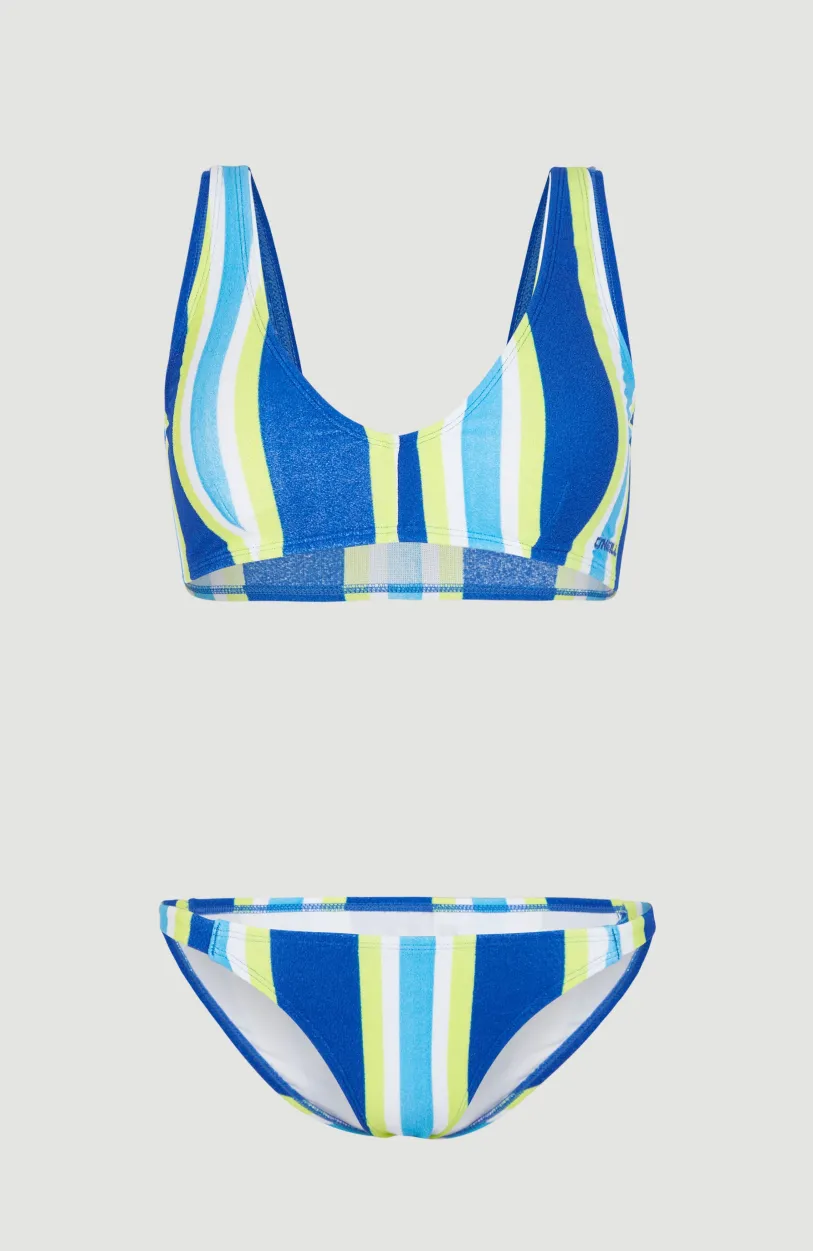 Best O’Neill Bikini Terry Lucia Longline Triangle | Blue Towel Stripe