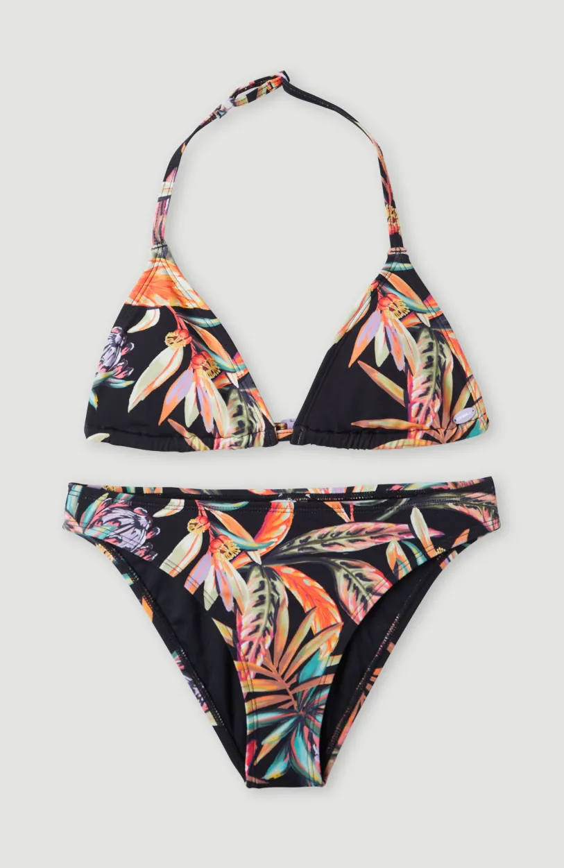 Hot O’Neill Bikini Venice Beach Party | Black Tropical Flower