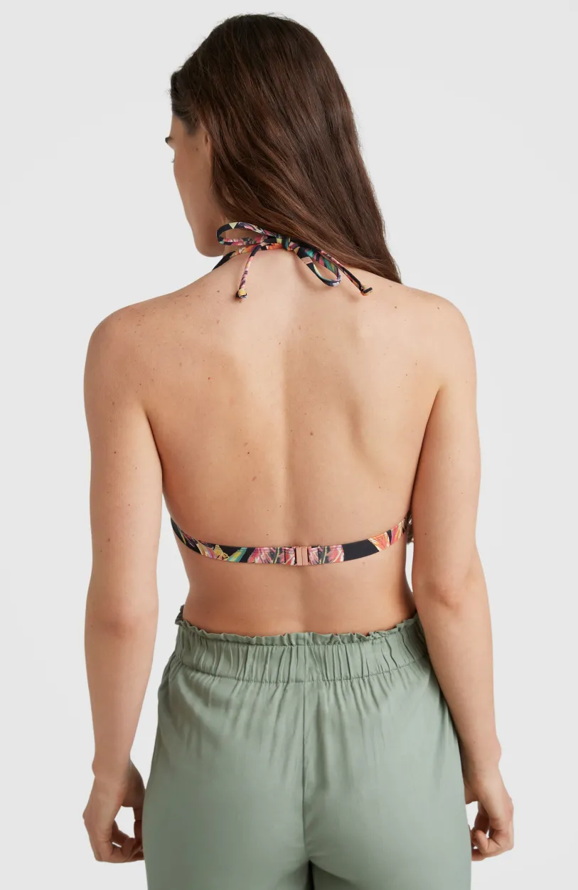 O’Neill Bikinitop Marga Halter | Black Tropical Flower