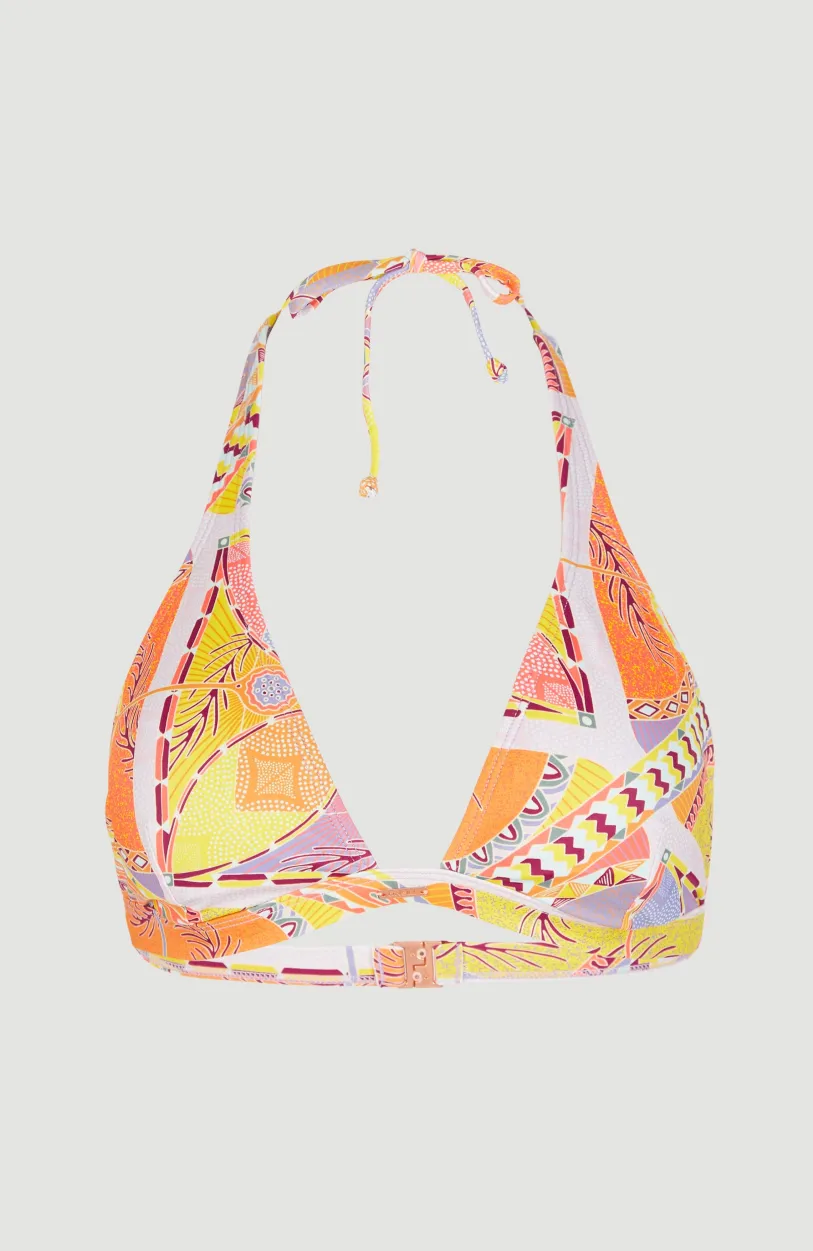 Outlet O’Neill Bikinitop Marga Halter | Yellow Scarf Print