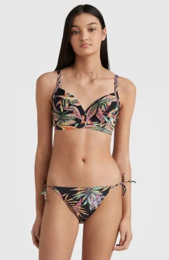 Discount O’Neill Bikinitop Panama Mould Wire Bra | Black Tropical Flower