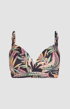 Discount O’Neill Bikinitop Panama Mould Wire Bra | Black Tropical Flower