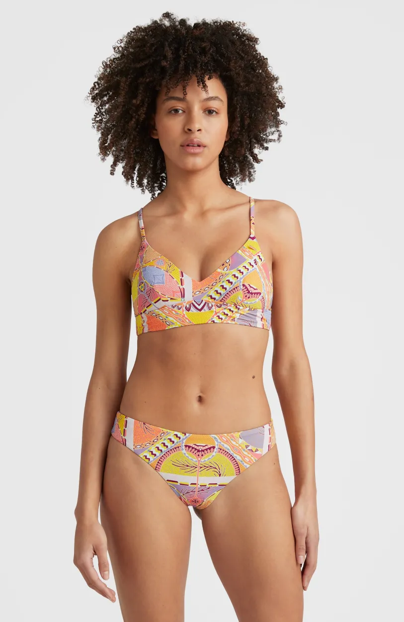 Outlet O’Neill Bikinitop Wave Bralette | Yellow Scarf Print