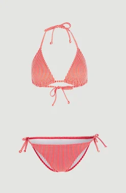 Discount O’Neill Capri - Bondey Triangelbikiniset | Red Simple Stripe