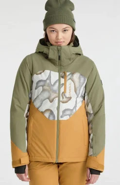 Outlet O’Neill Carbonite Wintersportjas | Deep Lichen Green Colour Block