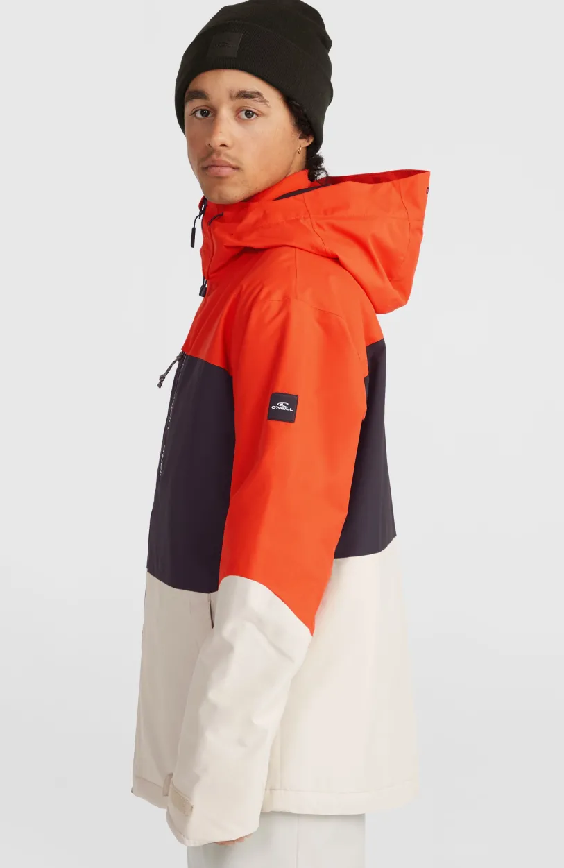 New O’Neill Carbonite Wintersportjas | Paprika Flame Colour Block