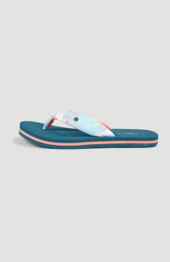 New O’Neill Ditsy Sun BLOOM™ Slippers | Pink Ice Cube Tie Dye