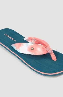 New O’Neill Ditsy Sun BLOOM™ Slippers | Pink Ice Cube Tie Dye