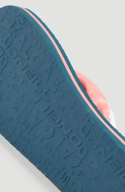 New O’Neill Ditsy Sun BLOOM™ Slippers | Pink Ice Cube Tie Dye