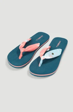 New O’Neill Ditsy Sun BLOOM™ Slippers | Pink Ice Cube Tie Dye
