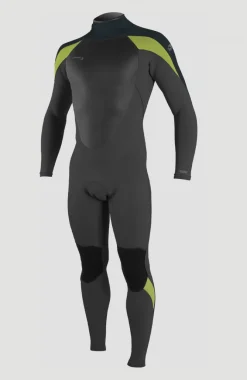 Hot O’Neill Epic 4/3mm Back Zip Full Wetsuit | BLACK/GUNMETAL/DAYGLO