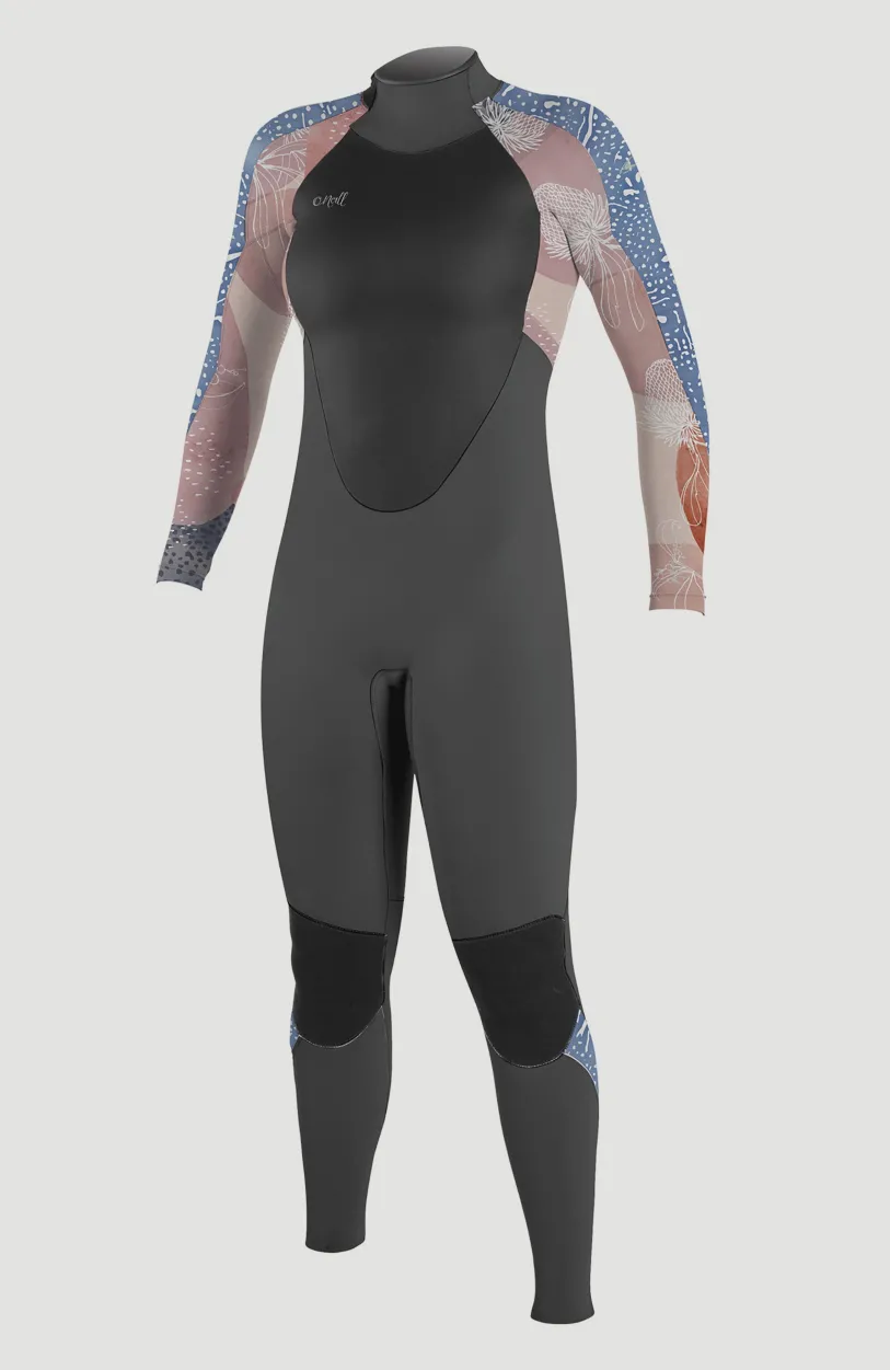 Hot O’Neill Epic 4/3mm Back Zip Full Wetsuit | GRAPHITE/DESERT BLOOM/DRIFT BL