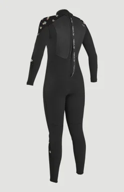 Discount O’Neill Epic 5/4mm Back Zip Full Wetsuit | BLACK/BLACK/CINDY DAISY
