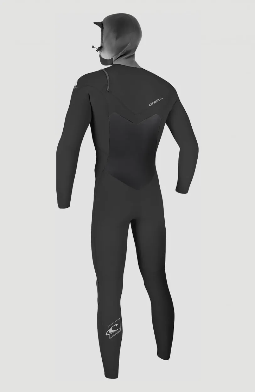 Clearance O’Neill Epic 6/5/4mm Chest Zip Full Wetsuit With Hood | BLACK/BLACK