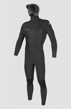 Clearance O’Neill Epic 6/5/4mm Chest Zip Full Wetsuit With Hood | BLACK/BLACK