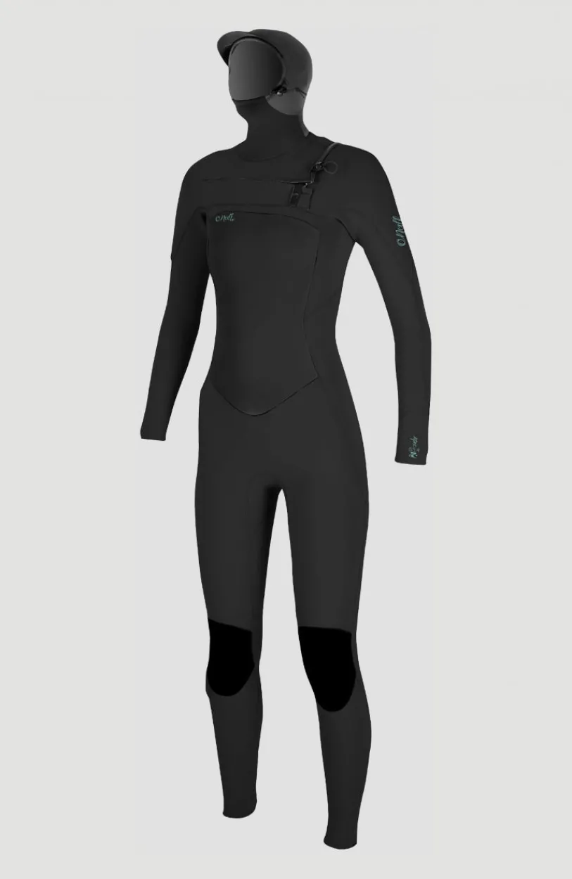 Sale O’Neill Epic 6/5/4mm Chest Zip Full Wetsuit With Hood | BLACK/BLACK