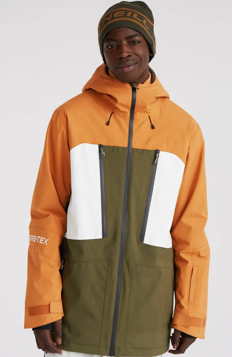 Sale O’Neill GORE-TEX Psycho Tech Wintersportjas | Rich Caramel Colour block