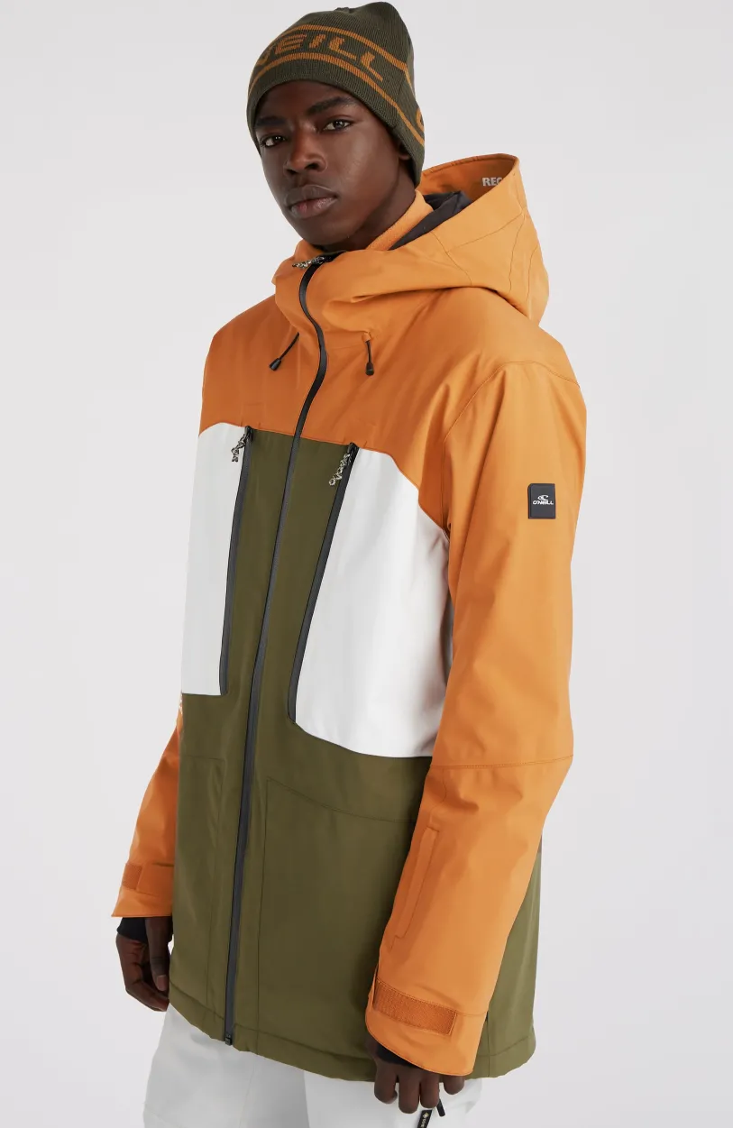 Sale O’Neill GORE-TEX Psycho Tech Wintersportjas | Rich Caramel Colour block
