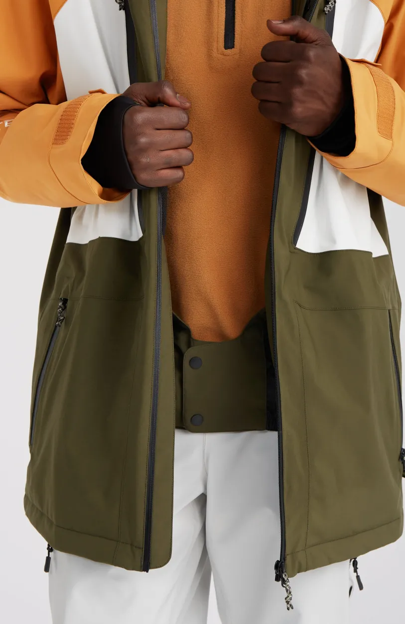 Sale O’Neill GORE-TEX Psycho Tech Wintersportjas | Rich Caramel Colour block