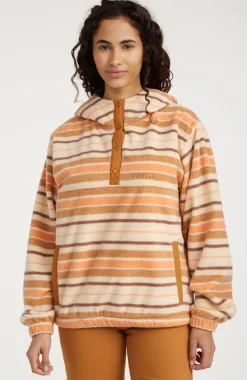 New O’Neill Hoodie Superfleece Met Halve Rits | White Crossover Stripe