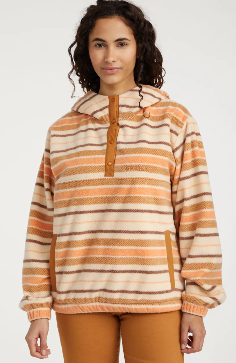 New O’Neill Hoodie Superfleece Met Halve Rits | White Crossover Stripe