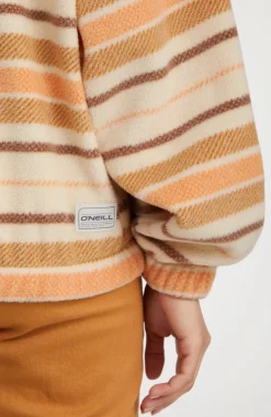 New O’Neill Hoodie Superfleece Met Halve Rits | White Crossover Stripe