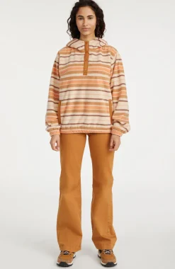 New O’Neill Hoodie Superfleece Met Halve Rits | White Crossover Stripe