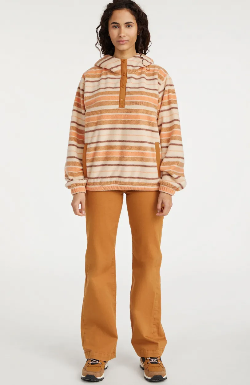 New O’Neill Hoodie Superfleece Met Halve Rits | White Crossover Stripe