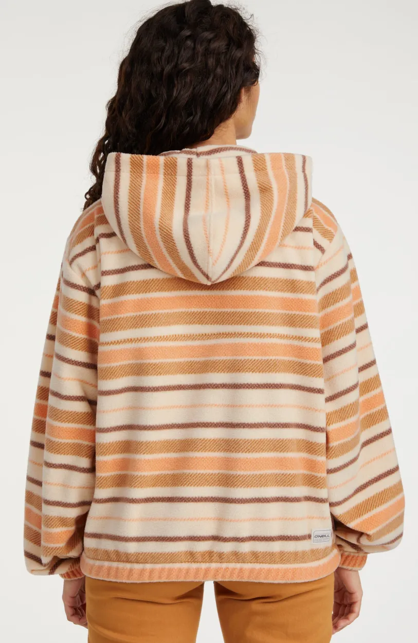 New O’Neill Hoodie Superfleece Met Halve Rits | White Crossover Stripe