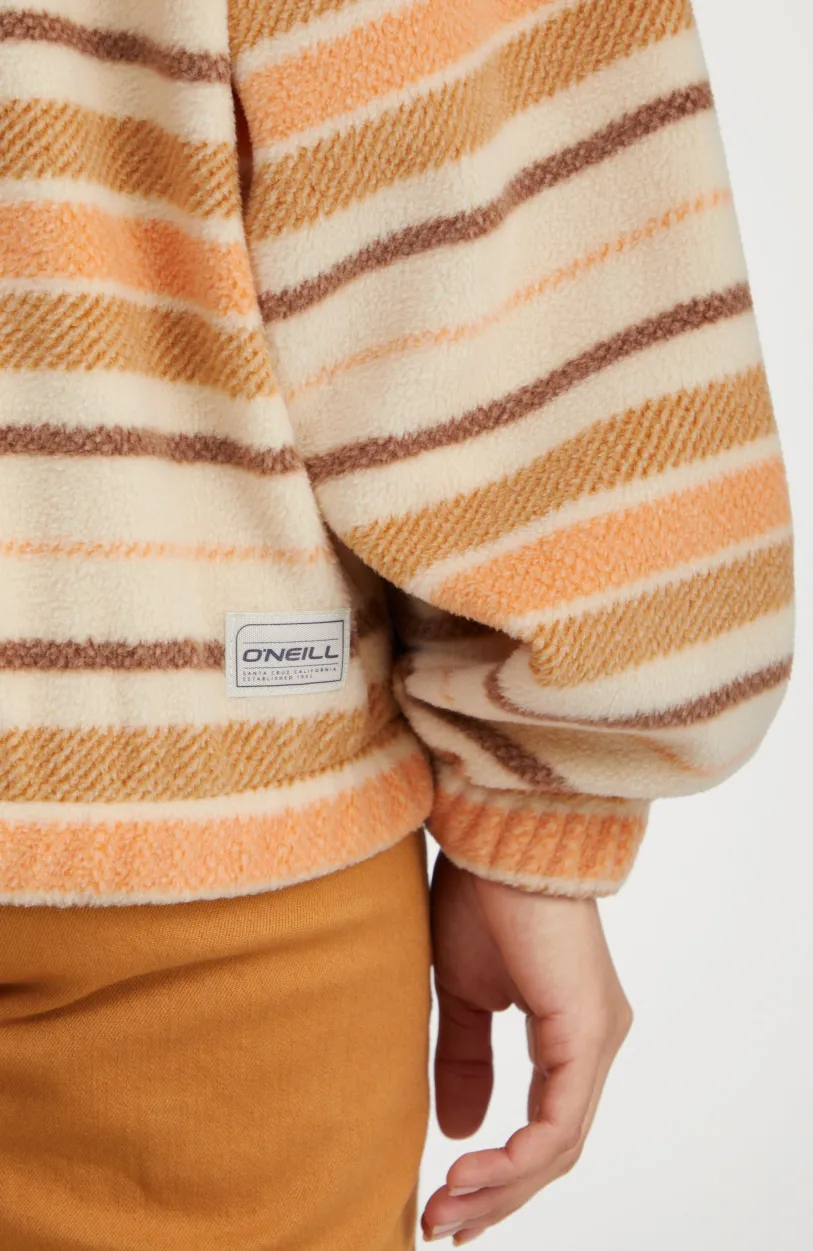 New O’Neill Hoodie Superfleece Met Halve Rits | White Crossover Stripe
