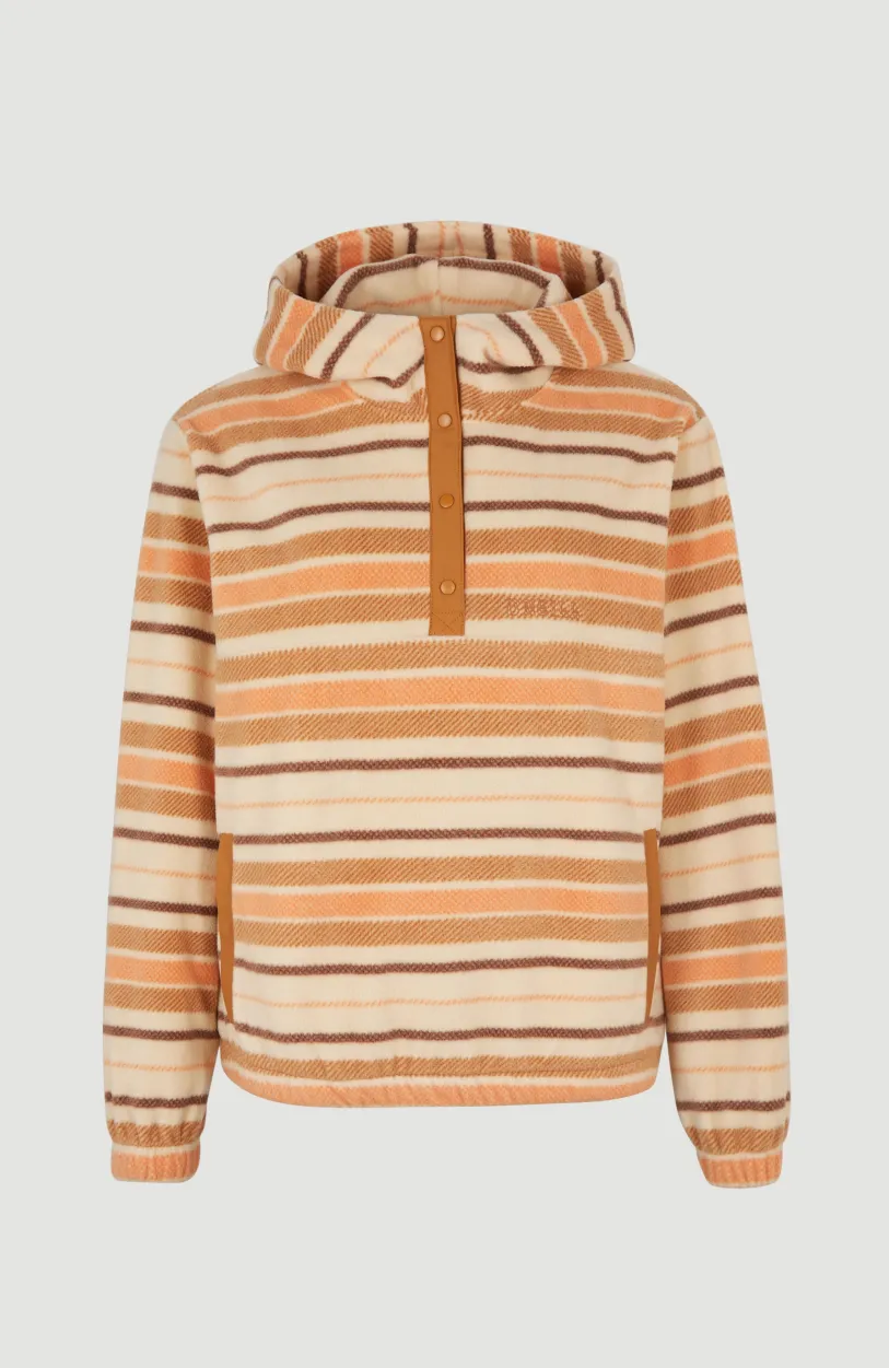 New O’Neill Hoodie Superfleece Met Halve Rits | White Crossover Stripe