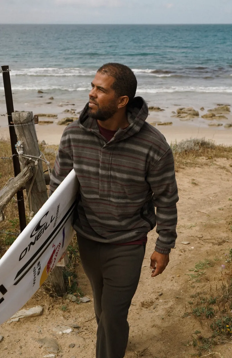 Discount O’Neill Hoodie Superfleece Met Halve Rits | Grey Crossover Stripe