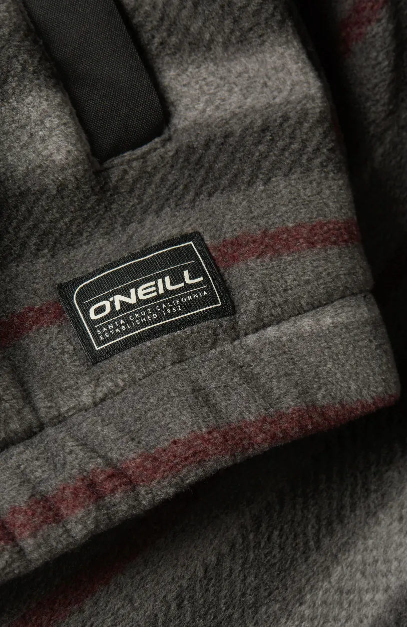 Discount O’Neill Hoodie Superfleece Met Halve Rits | Grey Crossover Stripe