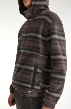 Discount O’Neill Hoodie Superfleece Met Halve Rits | Grey Crossover Stripe