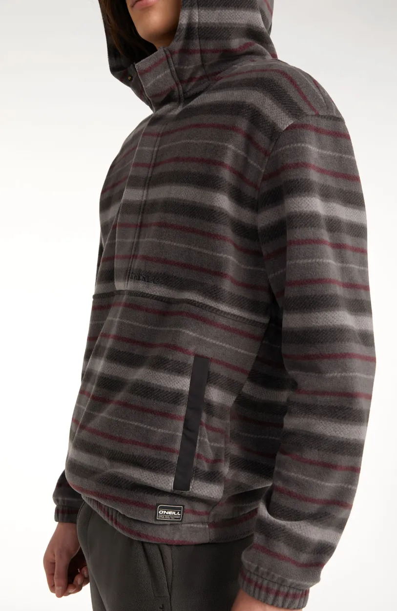 Discount O’Neill Hoodie Superfleece Met Halve Rits | Grey Crossover Stripe