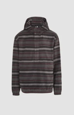 Discount O’Neill Hoodie Superfleece Met Halve Rits | Grey Crossover Stripe