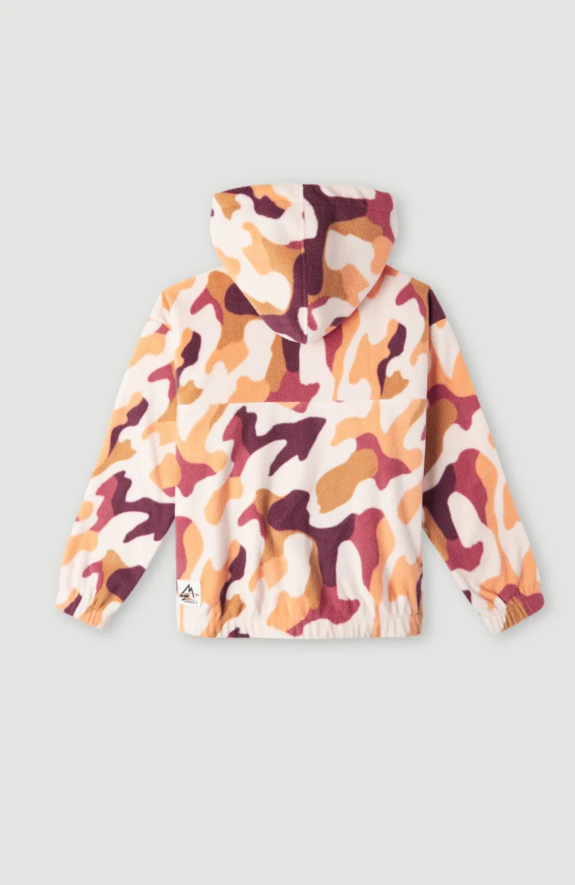 Best O’Neill Hoodie Superfleece Met Halve Rits | Purple Hiker Camo