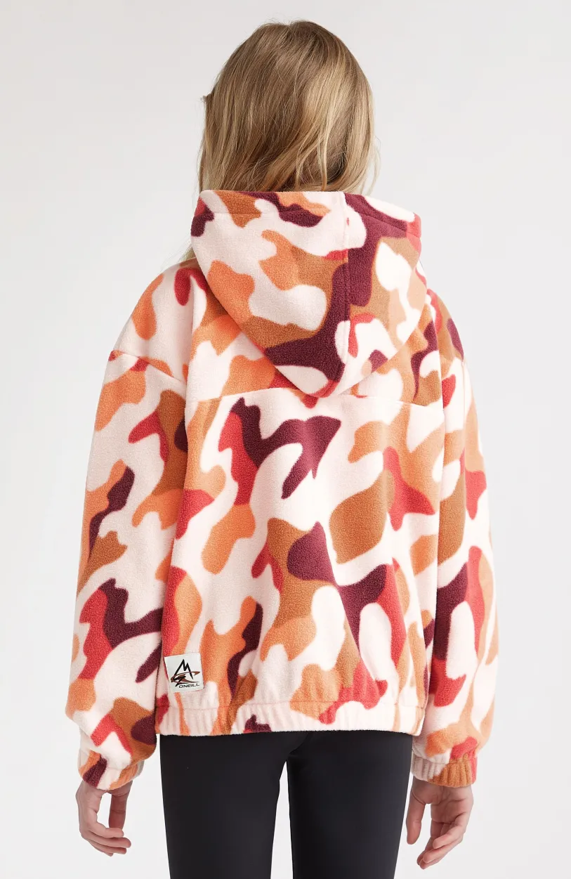 Best O’Neill Hoodie Superfleece Met Halve Rits | Purple Hiker Camo