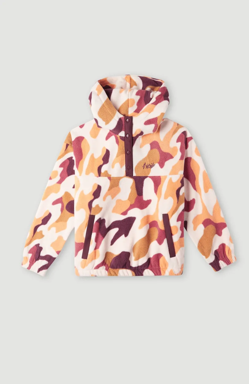 Best O’Neill Hoodie Superfleece Met Halve Rits | Purple Hiker Camo