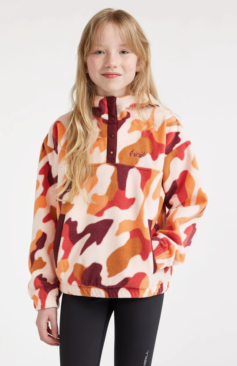 Best O’Neill Hoodie Superfleece Met Halve Rits | Purple Hiker Camo