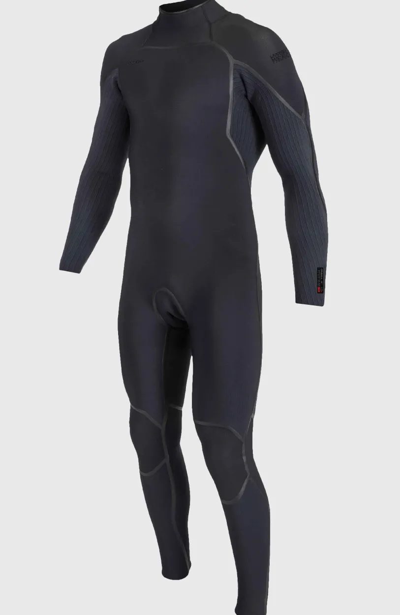 Best O’Neill Hyperfreak Fire 4/3+mm Back Zip Full Wetsuit | BLACK/BLACK